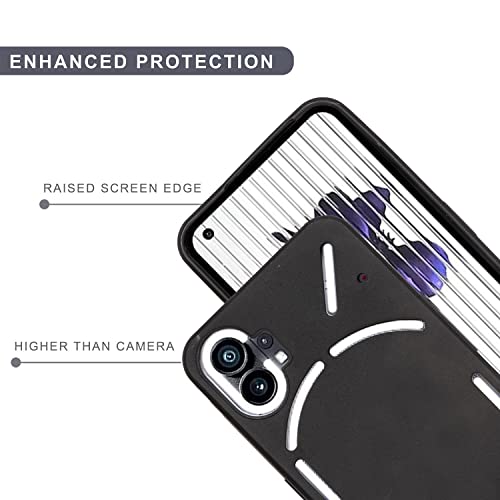 Image of SPRIG Compatible with Nothing (1) Phone TPU Basic Premium Back Cover Drop Tested Shock Proof Mobile Case for Men, Women, Boys and Girls with Camera Protection (Black)