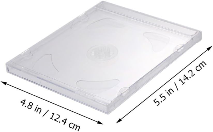Garneck 25pcs Cd Cases for DVD Storage Hard Plastic Holders for Organizing Media Wedding Videos