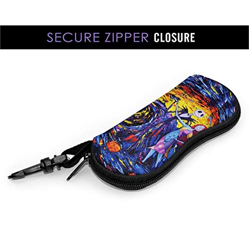 Halloween Sky Sunglasses Soft Case With Carabiner For Men Women Eyeglass Glasses Case Soft With Belt Clip Ultra Light Portable Zipper #TOP3