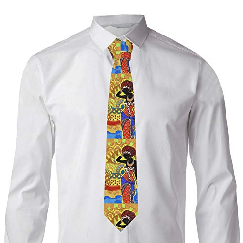 Allgobee Men'S Skinny Tie Africa Black Woman African Necktie,Great For Weddings,Groom,Groomsmen,Missions,Dances,Gifts thumb #3
