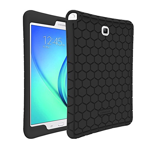 Fintie Silicone Case for Samsung Galaxy Tab A 8.0 (2015 Old Model), Light Weight [Anti Slip] Shock Proof Protective Cover Compatible Tab A 8.0 SM-T350/P350 2015(NOT Fit 2017/2018 Version), Black