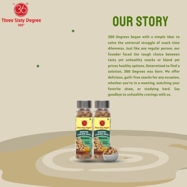 360 Roasted Salted Cashews Nuts | Bold Jalapeno Flavor | 200g (2 x 100g each) | Healthy Snacks | Rich in Nutrition | Fiber Packed | Wholesome Snack 4