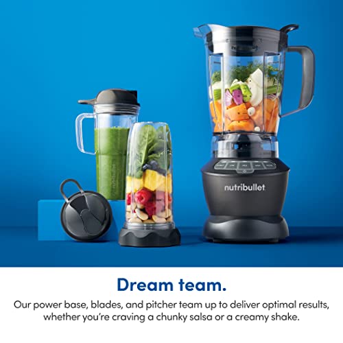 NutriBullet ZNBF30500Z Blender Combo 1200 Watt, 1200W, Dark Gray