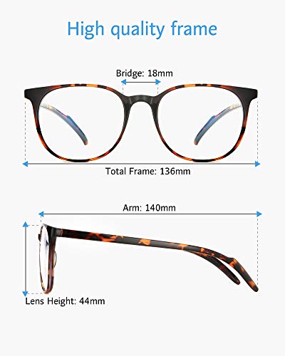 ANRRI Blue Light Blocking Glasses Anti Eye Strain Computer Glasses Filter UV400 Lightweight Frame Eyeglasses for Women Men - Image 6