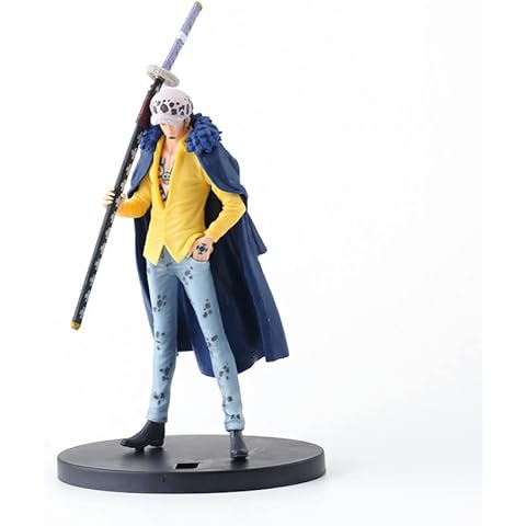 REOZIGN One Piece Trafalgar Law Figures, 17CM/6.7INCH Cloak Standing Pose Trafalgar Law Statue Anime Collectible Toy for Anime Fans Cover