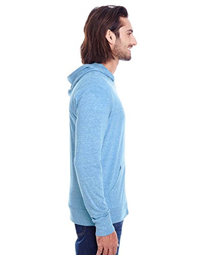 Threadfast Apparel Unisex Triblend Full-Zip Light Hoodie XS ROYAL TRIBLEND2