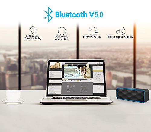 ZoeeTree S1 Altoparlante Bluetooth Portatili, Cassa Bluetooth con Audio HD e Bassi Potenziati, Speaker Doppio Driver con Radio FM, Chiamata Senza Mani, Slot per Scheda, Compatibile con Alexa