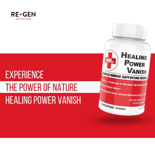 Herp Rescue Healing Power Vanish Hpv Support Supplements Supports Healthy Immune Response 1450Mg - Pure Shiitake Mushroom Extract & Red Marine Algae Supplements - Immune System Booster - 60 Capsules #TOP3