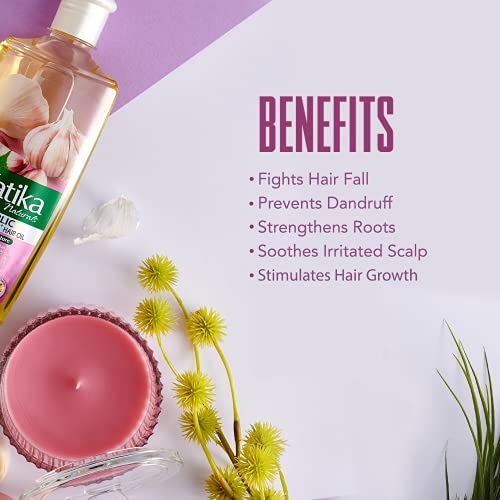 Image of Dabur Vatika Imported Garlic Enriched Hair Oil For Promotes Natural Hair Growth Hair Oil (200 Ml)