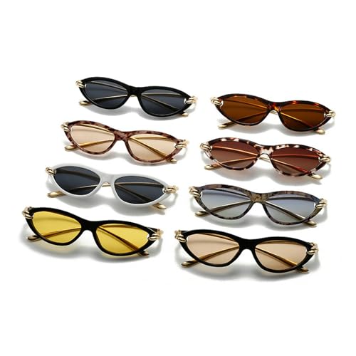 laureles Vintage Small Frame Cat Eye Y2k Sunglasses Women Fashion Black Champange Oval Sun Glasses Men4