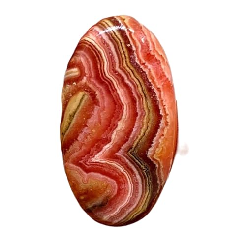 Rhodochrosite naturelle 37x20mm cabochon de forme ovale pour la création artisanale de bagues