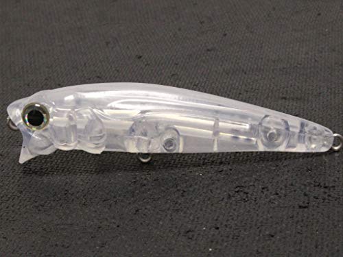 wLure 10 Blank Unpainted Topwater Popper Zigzag Fishing Lures UPW751