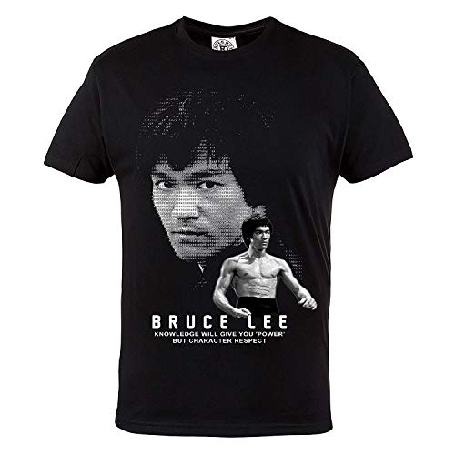 Rule Out Camiseta Prenda De Lucha BRUCE LEE. kárate. entrenamiento. Gimnasio ropa deportiva. MMA Prenda De Lucha Marcial Artes Informal - Negro, X-Large