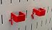 Wall Control Pegboard 1in x 1in C-Bracket Slotted Metal Pegboard Hook for Wall Control Pegboard and Slotted Tool Board - Red