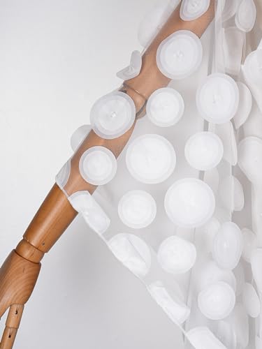 HD Afircan Women Applique Flower Dress Boat Neck Caftan Chiffon Gown One Size4