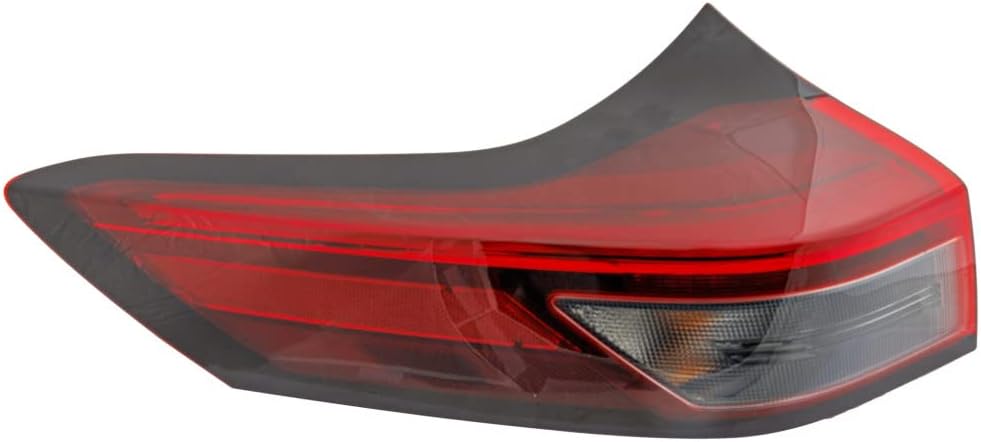 For Nissan Rogue 2021 2022 2023 Tail Light Passenger Side | Outer | LED | Clear and Red Lens | CAPA Certified | Replacement For NI2805122, NI2805123C | 26550-6RR0A, 26550-6RR0B, 26550-6RR0D