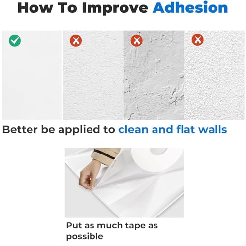Image of Kayra Decor 3D Self Adhesive Wall Panel White Color Stripe Design Pack of 18 Covers 48.42 Sq. ft.