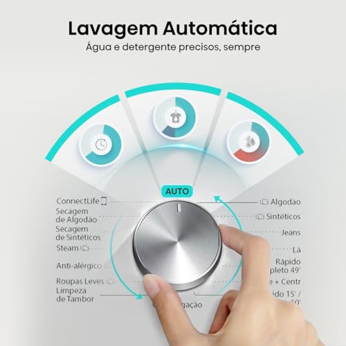 Hisense Lava e Seca, 11kg Lavagem/7kg Secagem, Wi-Fi, Steam, 13 Programas, Motor Inverter, Painel Touch, Titanium WD3S11-220V #2