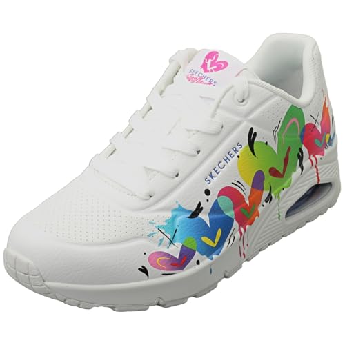 Baskets blanches Skechers UNO Jason Naylor en cuir synthétique tendance pour homme et femme