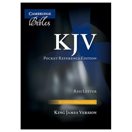 KJV Pocket Reference Bible, Black French Morocco Leather, Thumb Index, Red-letter Text, KJ243:XRI