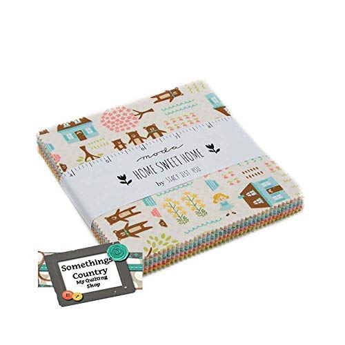 MODA Home Sweet Home Charm Pack by Stacy Iset HSU; 42-5 inch Precut Fabric Quilt Squares