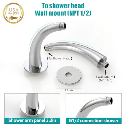 Ensemble mitigeur de douche encastrable avec triple commande - 8