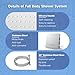 Rainfall Shower Systems with Rain Shower and Handheld, 12 Inch Thermostatic Shower System with 4 Body Jets, Smart Ceiling Mount LED Rainfall Shower System with Music, Luxury Overhead Shower System