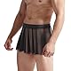 YJZQ Männer Sexy Minirock Sissy Unterwäsche Transparent Spitze Unterhose Kurz Tüllrock Erotische Dessous Niedrige Taille Mesh Spitzenkleid Crossdressing Kostüm für Nachtclub, Party, Cosplay