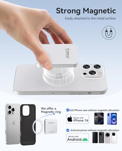 Image of ORICO 1TB Magnetic External SSD, Aluminum Alloy, Up to 2000MB /s, 4K 120Hz ProRes HDR Record and Store, External Solid State Drive, Compatible with iPhone 17 16 Pro Max, Tablet, Computer - K20MINI