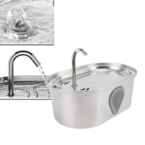 Bebedero automático para gatos y perros 3.5L acero inoxidable miniatura 4