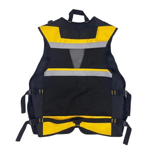 Electrician Tool Vest Multiuse Tool Vest with Reflective Strips Oxford Cloth Multi Pockets Vest for Architect Carpenters4
