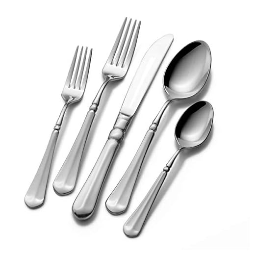 Mikasa French Countryside 65-Piece 18/10 Stainless Steel Flatware Serving Utensil Set, Service for 12