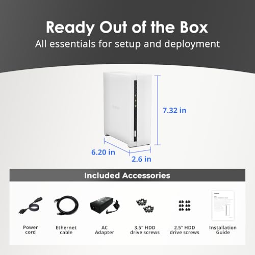 Image of QNAP TS-133-US 1 Bay Affordable Desktop NAS with ARM Cortex-A55 Quad-core Processor and 2 GB DDR4 RAM (Diskless)