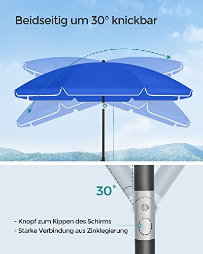 Sonnenschirm für den Strand von SONGMICS mit 160 cm Durchmesser