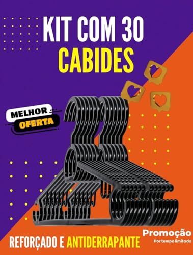 Cabide Reforçado Adulto Calça Antideslizante Kit Com 30 Un.