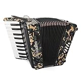 Accordion - 22 Key 8 Bass, Professional & Beginner Keyboard Accordion with Adjustable Strap & Backpack, Durable Design (Multicolor)