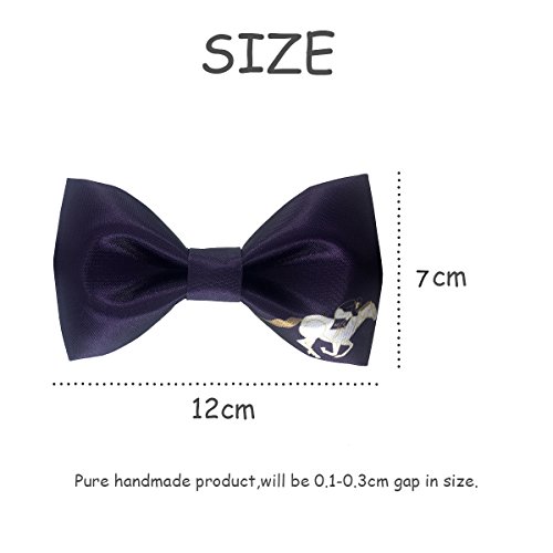 Image of GUUNIEE Men's Satin Silk Racehorse Bow Ties Pre-tied Solid Horse Racing Bowtie