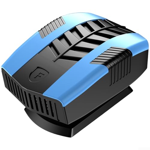 Honseadek Calentador de coche de 12 V, elemento calefactor PTC de 1800 W, ventilación de rotación de 360 grados, ajustes duales, para uso de descongelador de parabrisas de vehículo (negro y azul)