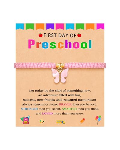 Image of Pink Butterfly Adjustable Bracelet First Day of School Gifts