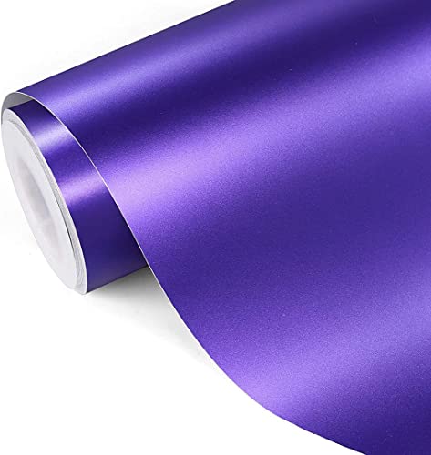 Image of CVANU Air Release Purple Matte Chrome Metallic Car Vinyl Vehicle Wrap CV-124 24''x100''inch