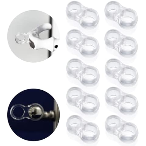 EYNEL 10 Pack Door Handle Stopper, Bumper Wall Guard, Silicone Flexible Clear Buffer, Stop Furniture and Wall Damage, Easy to Fit, Door Slam Protector, No Drilling Required (10 Pcs) Cover