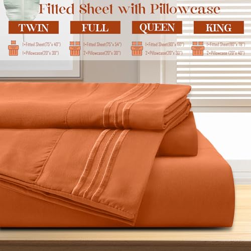 Vveiiye VVE240123-004 King Fitted Sheet With 2 Pillowcase Soft Microfiber Sheet Set 16 Inch Deep Pocket Bed Sheets thumb #1