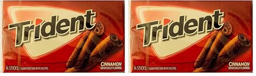 Image of Trident Cinnamon Sugar Free Gum, 14 Sticks, 26 g (Pack of 2)