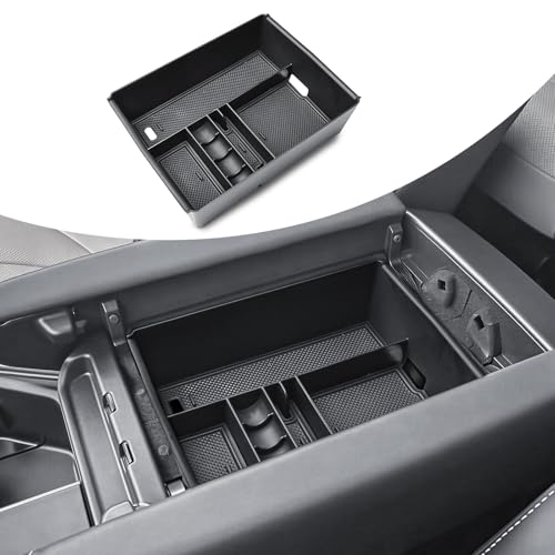 X-TKER Center Console Organizer Tray Compatible with 2024 2025 2026 Lexus TX 350 500h 550h+ Accessories - Custom Fit 2024-2026 TX All Trim Levels Durable ABS Armrest Storage Box with Coin Holder