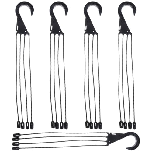 Image of balacoo Hanging Basket Hooks 5-Pack Plastic Flower Pot Hangers for Outdoor Balcony Garden Patio with Swivel Design and Strong Load-Bearing Capacity