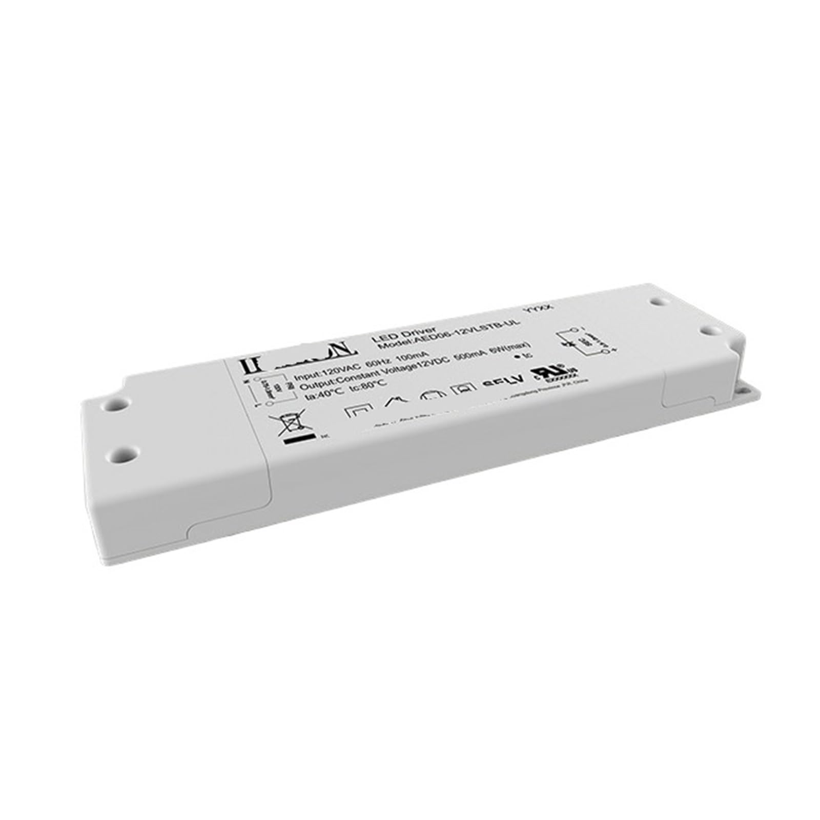 Miroir de salle de bain LED : alimentation ultra-mince 12V 6W à tension constante