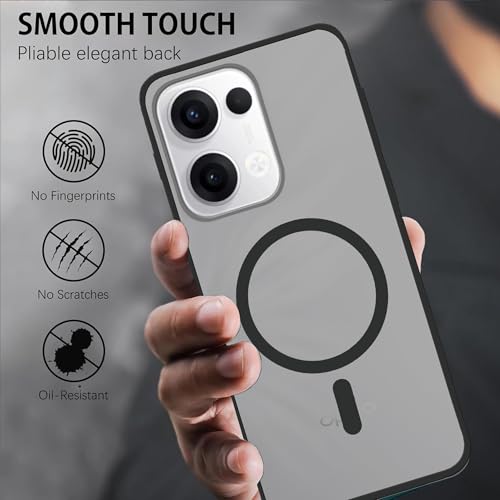Image of amazon basics Luxury Paper Thin Case Cover for Oppo Reno 13 | Matte Finish | Compatible with magsafe | (Black, Oppo Reno 13)