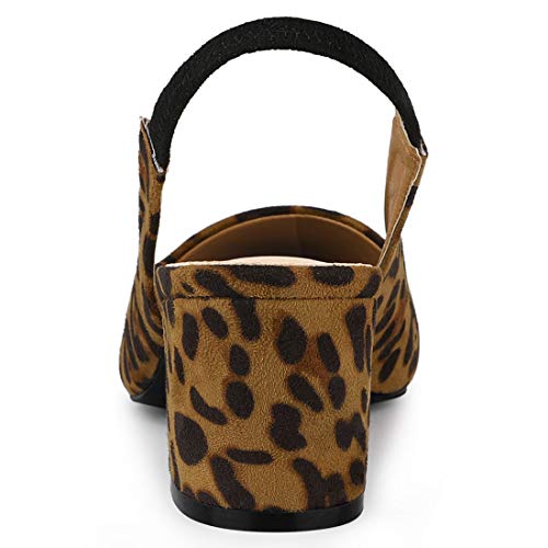 Allegra K Women's Pointed Toe Block Heel Pumps Slingback Heels4