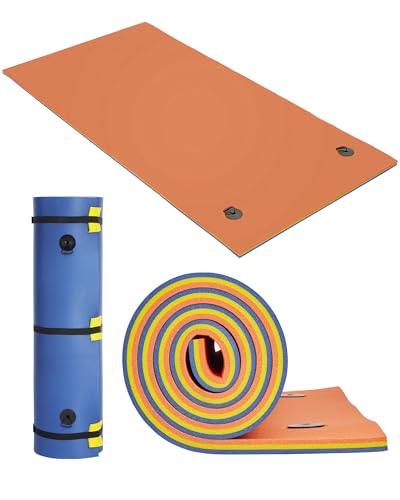 Lily Pad Floating Mat for Lake & Pool, 8'/9'/12' Extra Large Floating Water Mat, 3-Layer Tear-Resistant XPE Foam Suitable for Adults and Kids