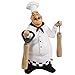 KiaoTime 98917PJ Italian Chef Figurines Kitchen Decor with Bottle Opener Home Kitchen Restaurant Chef Figurine Chef Statue Fat Chef Figurine